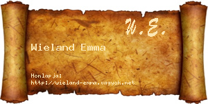 Wieland Emma névjegykártya